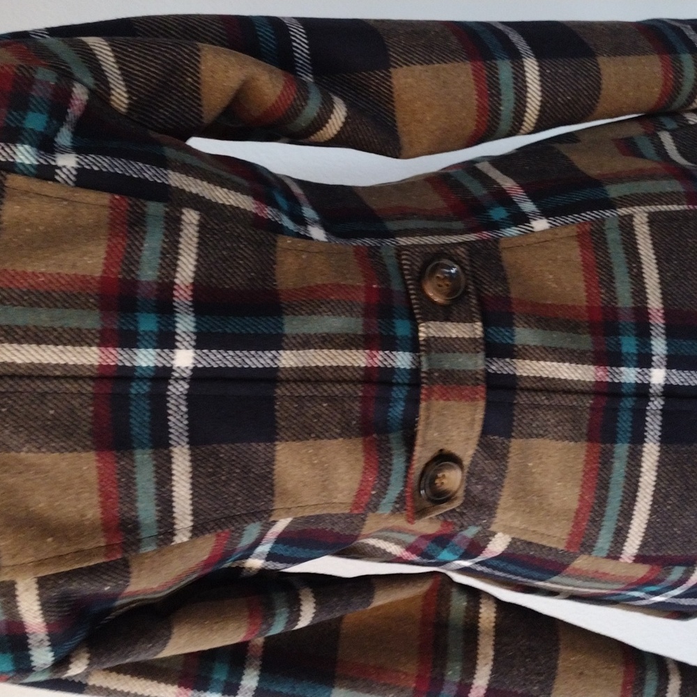 Me Jane Women's Plaid Peacoat Multi Color, Size XS - Picture 13 of 15